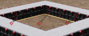 แผ่นแบบหล่อพลาสติก MAUP ขนาด 600x1200 มม. สำหรับงานก่อสร้างอาคาร ฐานรากบ้านพักอาศัย วัสดุ ABS - Product Image 5