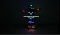 LED Roboter Kostüm LED Kleidung Stelzen Walker Kostüm LED Anzug Kostüm Helm Laser CO2 Jet Maschine