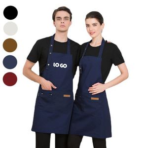 Tablier de travail réglable sans manches pour adulte, style croisé, pour le nettoyage, le salon de coiffure, le barista, en coton/polyester non tissé, haute qualité - Product Image 3
