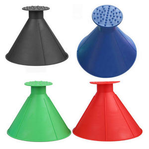 Grattoir à glace pour fenêtre de <span class=keywords><strong>voiture</strong></span>, 4 pièces, grattoir de glace pour le gel, grattoir de neige, autocollant à entonnoir pour enlever la neige - Product Image 5