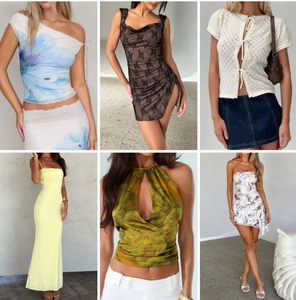 Brandneue Damen-Restposten: Gemischte Frühling-Sommer-Kleider mit langen/kurzen Ärmeln, zufällige Mischung, modisch, Polyester, Modell KC-0053, China 89416 - Product Image 2
