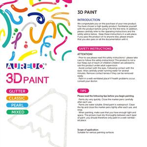 Set di Colori Acrilici AUREUO di Alta Qualità, Lisci e Resistenti al Sole, Confezione Mista 3D da 6 Colori, 25ml, Personalizzabili per Tela e Carta - Product Image 4