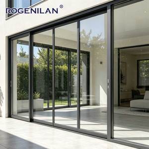 Porte coulissante en aluminium ROGENILAN résistante aux intempéries, insonorisée et coupe-vent, pour patio extérieur, maison moderne, cuisine - Product Image 2