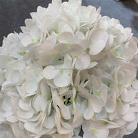 B-1300 Arrangements de fleurs artificielles de bonne qualité, Hortensias blancs, fleurs artificielles pour mariage, toucher réel, 5 têtes d'hortensias