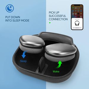 Estuche Inteligente para Apple <span class=keywords><strong>AirPods</strong></span> <span class=keywords><strong>Max</strong></span> Compatible con Modo de Reposo, Organizador Rígido, Funda de Transporte Portátil, Bolsa de Almacenamiento - Product Image 2