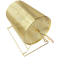 Tambour de tirage au sort en laiton plaqué de taille moyenne pour tirage au sort de billets de loterie