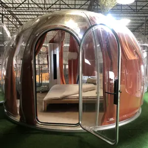 2023 New Design Polycarbonate Transparent Bubble Tent Polycarbonate Star House Clear PC Dome Room