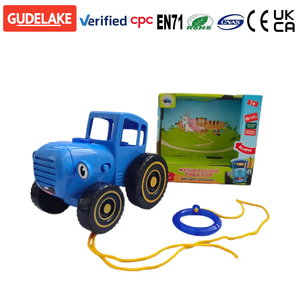 Kyk Farm inercia ingeniería educativa mano-empujar tirar iluminación música lindo granjero vehículo azul Tractor juegos <span class=keywords><strong>de</strong></span> juguetes <span class=keywords><strong>de</strong></span> plástico - Product Image 1