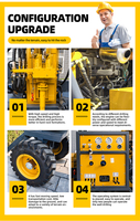 Machine de forage pneumatique pour puits d'eau, foreuse portative sur chenilles diesel pour le forage de gisements miniers, de roches, de sols souterrains et de sondages.