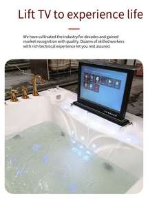 Freistehende Acryl-Badewanne in Fächerform mit Doppelschürze, Übergröße, erotischem Massage-Design und Ablaufgarnitur, für den Hotelgebrauch im Außenhandel - Product Image 3