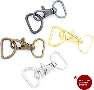 CRAFTMEMORE Ganchos giratorios de seguridad, cierres de langosta clásicos con anillas en D para correas de bolso, cordones y sets de artesanía en cuero CSD Inch An - Product Image 6