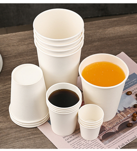 Taza de papel de pared doble blanca para llevar de 8oz, tazas de café de papel desechables impresas personalizadas - Product Image 4