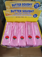 Coffret de jouets anti-stress souples en forme de fraise rose, jouets à presser pour le jeu