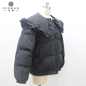 Ropa de invierno con cuello cuadrado de encaje para niña, abrigos de plumón con cierre de botones para <span class=keywords><strong>mujer</strong></span>, chaqueta acolchada de invierno acolchada de plumón de <span class=keywords><strong>ganso</strong></span> para <span class=keywords><strong>mujer</strong></span> - Product Image 5
