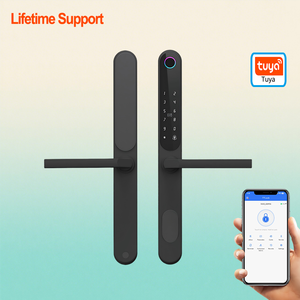 Hẹp-stile cửa hợp kim nhôm nhiệt phá vỡ công nghệ kính/Brass cửa thông minh Ổ khóa cửa đám mây Bộ nhớ Thẻ thông qua tuya Wifi App - Product Image 1