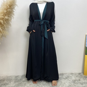 1991 #   Abaya ouverte tendance, 2 couleurs, réversible, vêtements musulmans pour femmes, abayas de Dubaï - Product Image 3