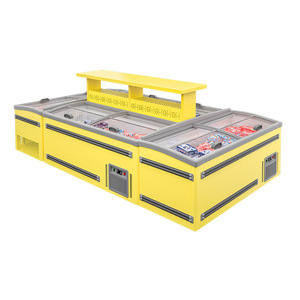 Supermarket Commercial <b>Large</b> Capacity Display <b>Sliding</b> Glass Door Chest Island Freezer - Product Image 5
