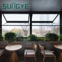 Fenêtre accordéon pliante en aluminium SUNGYE avec verre trempé, fenêtre coulissante pliable pour balcon, cuisine, villa résidentielle, bâtiment