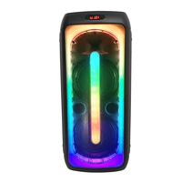 Altavoz Karaoke Profesional Portátil Inalámbrico de 8 Pulgadas, 60W, RGB LED, Micrófono Integrado, Control Remoto 5.0, Compatible con Aplicaciones, 3600mAh