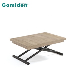 <span class=keywords><strong>Tavolino</strong></span> lungo trasformabile in legno naturale per caffè con ruote nascoste per spazi domestici - Product Image 2