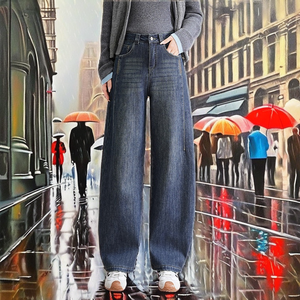 Ladies Mom Jeans Mid Waist Loose Fit <b>Boot</b> Cut Denim <b>Pants</b> Custom Logo Vintage Quick Dry Sustainable Cotton Trousers Wholesale - Product Image 2