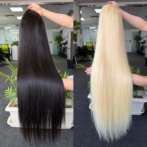 Perruque Lace Closure 5x5 Lisse en Cheveux Humains Brésiliens, 8-30 Pouces, Couleurs Blonde et Naturelle, 100% Cheveux Humains, Vente en Gros - Product Image 3