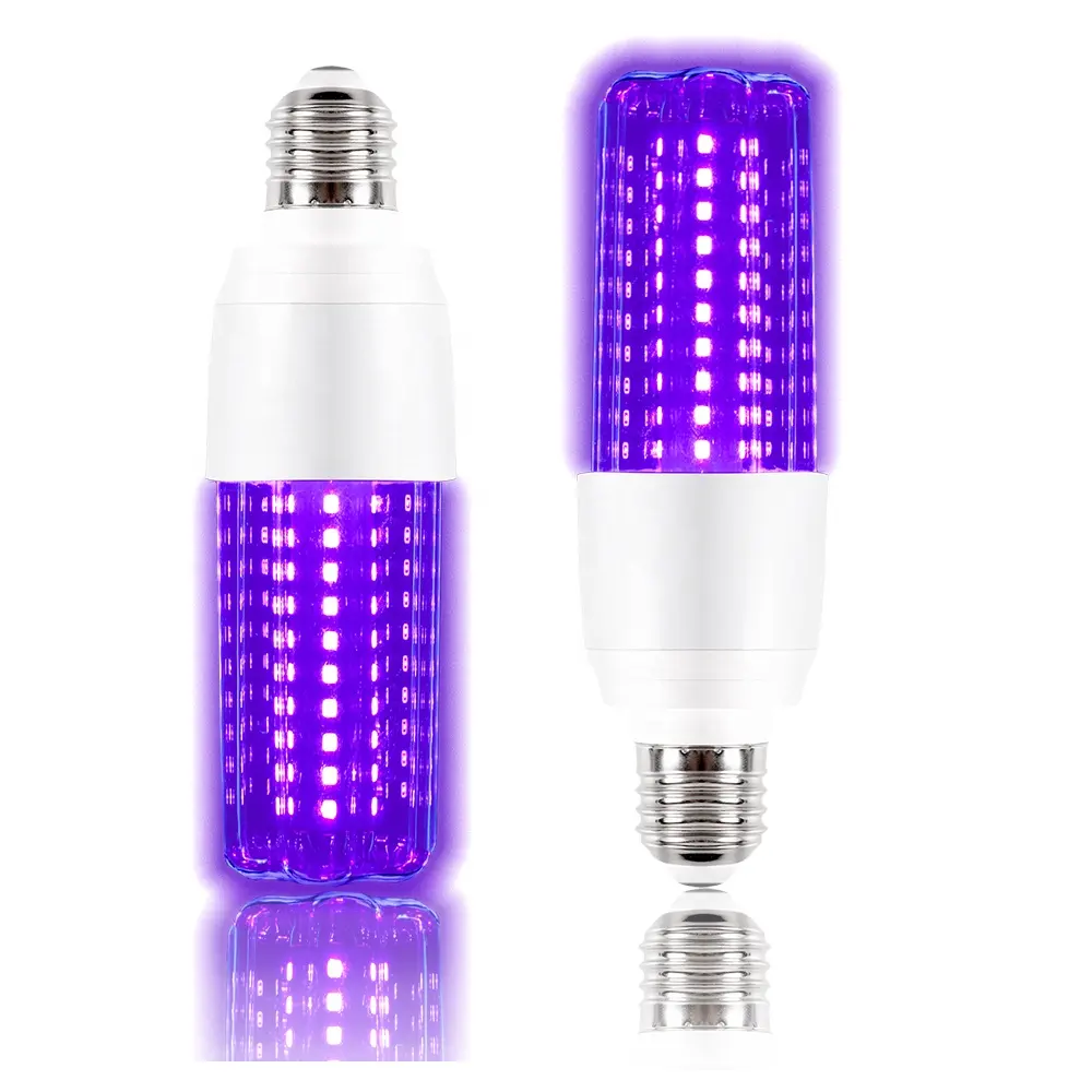 Amazon hot sale fast delivery ambient lamp party decoration purple light 15W led corn light black bulb