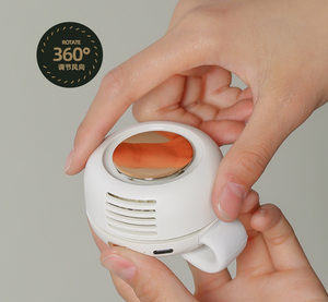 Ventilateur sans pales avec design à bouton portable, recharge USB, silencieux, mini ventilateur portable pour la maison et les voyages en extérieur - Product Image 4