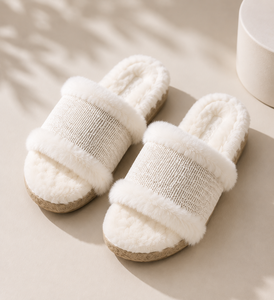 Pantoufles en peluche de luxe pour femmes, pantoufles d'intérieur, douces, chaudes, antidérapantes - Product Image 2