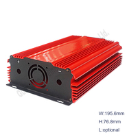 Boîtier de dissipateur thermique en aluminium extrudé IP67, alimentation électrique, boîtier en aluminium avec ailettes de refroidissement, boîtier de protection pour équipement électronique