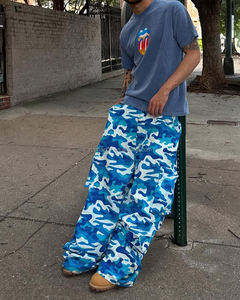 <span class=keywords><strong>Pantaloni</strong></span> <span class=keywords><strong>larghi</strong></span> <span class=keywords><strong>con</strong></span> stampa mimetica mimetica e ampia su misura in tela di cotone stile oversize <span class=keywords><strong>pantaloni</strong></span> Cargo da uomo <span class=keywords><strong>con</strong></span> tasca laterale - Product Image 3