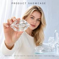 ISMAN – Étui vide personnalisé transparent en forme de lèvres pour échantillon de baume à lèvres 5g, pot à fard à paupières, mini-contenant cosmétique transparent en PS, breloque porte-clés