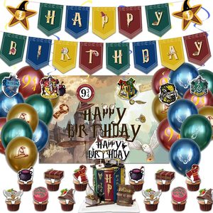 -themed Magical Birthday Party <strong>Decorations</strong> From China Bunting Balloons Backdrop <strong>Cake</strong> Toppers and Festive Accents - Product Image 1