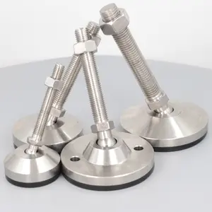 Customized sizes High Quality Heavy duty leveler with stainless steel sus304 metal base swivel screw adjustable leveling feet