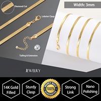 Exquisito Collar de Cadena de Serpiente Chapado en Oro de 14K, Diseño Clásico de Espiga, Joyería de Diseño Grueso, Regalo para Adolescentes y Mujeres