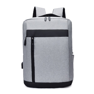 Sac à dos unisexe personnalisé grande capacité avec chargement USB, fermeture éclair géométrique, décontracté, léger, doublure polyester, imperméable, pour affaires - Product Image 1