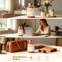 Gummies SYC BIO sans sucre pour la gestion du poids, 60 unités, avec mélatonine et L-théanine, soutien au sommeil, bien-être quotidien, naturel