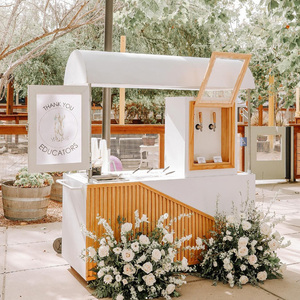 Hot Sale Custom Metal <strong>Food</strong> <strong>Cart</strong> Mobile Milk Tea &amp; Candy <strong>Cart</strong> for <strong>Indoor</strong>/Outdoor Business - Product Image 1