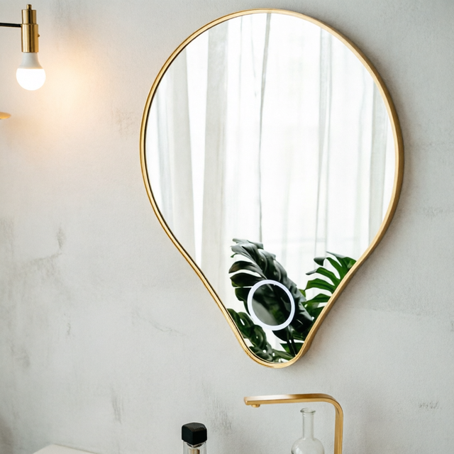 Smart Modern Intelligent Bluetooth  Mirror With Magnifying in  LED Anti-Fog Bathroom Mirror