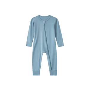 OEKO-TEX certifié bleu nouveau-né bébé vêtements de nuit vêtements bio bambou bébé Onesie barboteuse - Product Image 2