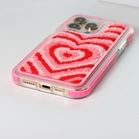 Coque de téléphone Sytron Street Fashion en TPU antichoc avec protection d'appareil photo en forme de cœur pour 15/16/17 Pro Max