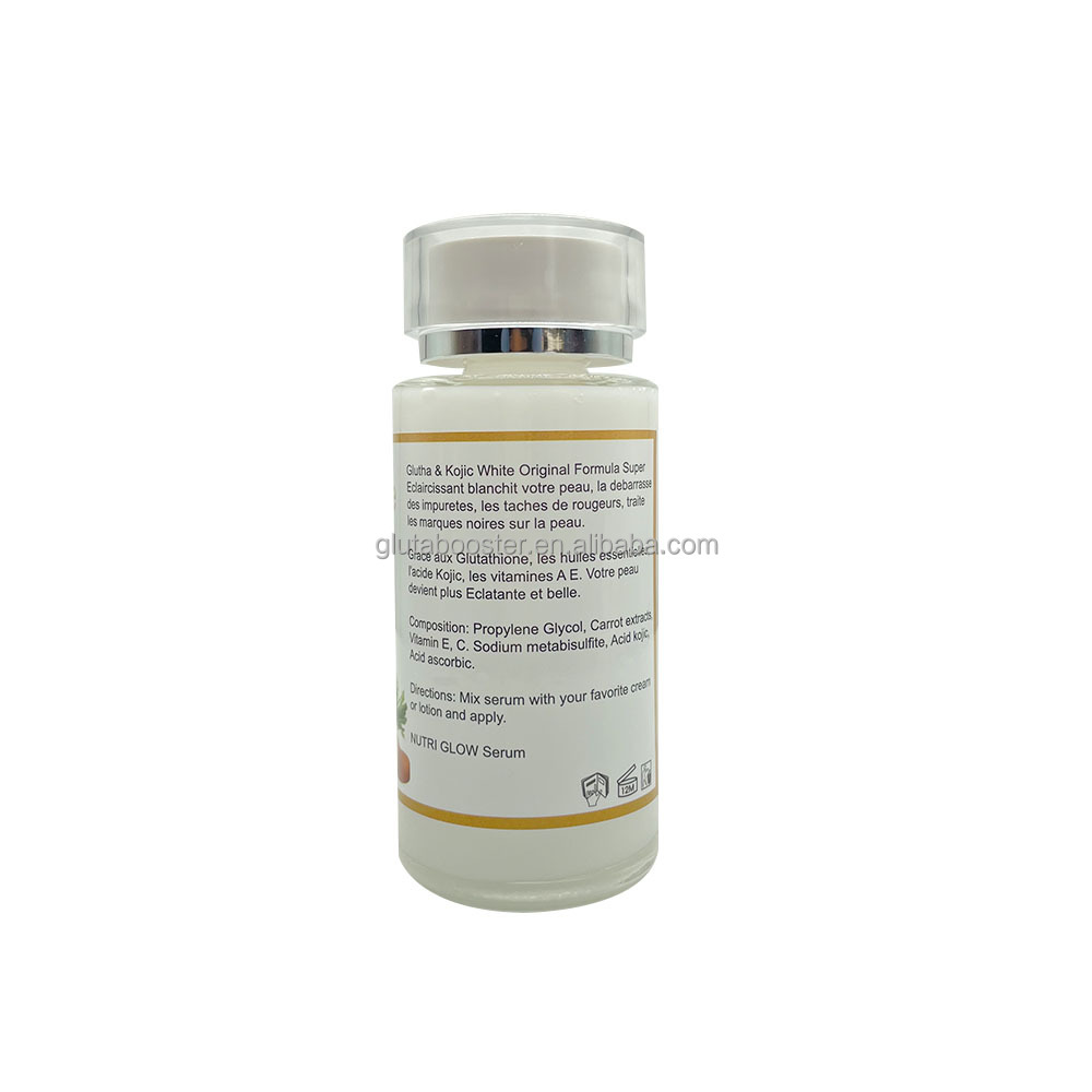 nutriglow glutathione Calming Irritation Against Premature Aging Moisturize Clear up Acne  Nourishing 24K Gold Antioxidants Glutha & Kojic White Serum