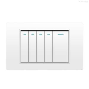 Prise murale universelle standard en panneau PC blanc, interrupteur d'éclairage, prise de bureau - Product Image 5