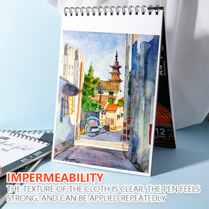 Boyi Xuan Hot Bán A3 12 Tấm 300gsm acrylie Colour Nghệ Sĩ Pad Sơn Giấy Pads Vẽ Xoắn Ốc Sketchbook - Product Image 5