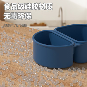 Silicone Lunch Box <b>Set</b> M Size 2 Compartment Detachable <b>Microwave</b> Safe Food Grade Material Seal Lid Egg Shape Adult Use - Product Image 3