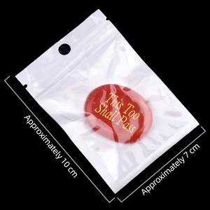 This Too Shall Pass Guérison Cure Énergie Gravé Cristal Naturel Agate Sculpté Mots Palm Pocket Stone Worry Stones - Product Image 4