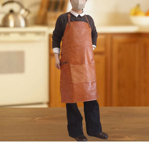 Versión Coreana de capa superior de piel de vaca impermeable a prueba de aceite babero sin mangas delantal para el hogar Cocina café Hotpot Restaurante <span class=keywords><strong>Camarero</strong></span> - Product Image 4