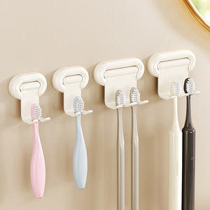 Toothbrush Holder Wall Mounted Suction Cup No Drilling Required Easy To Clean Bathroom Storage For Electric Toothbrushes - Product Image 1