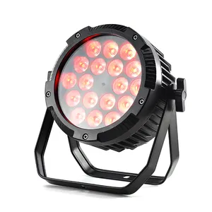 IP RGBW 18PCS LED Par אור DMX בקרת קול הופעל אורות במה ציוד עבור בר מועדון מסיבת חתונה DJ דיסקו להראות חיצוני