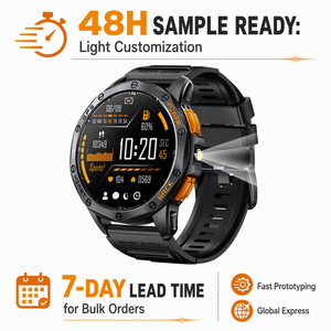 นาฬิกาสมาร์ทวอทช์กีฬา K67 GPS พร้อมไฟฉาย LED กันน้ำ IP68 เข็มทิศวัดความกดอากาศ เครื่องวัดความสูง สำหรับผู้ชาย หน้าจอ AMOLED แบตเตอรี่ 530mah - Product Image 2